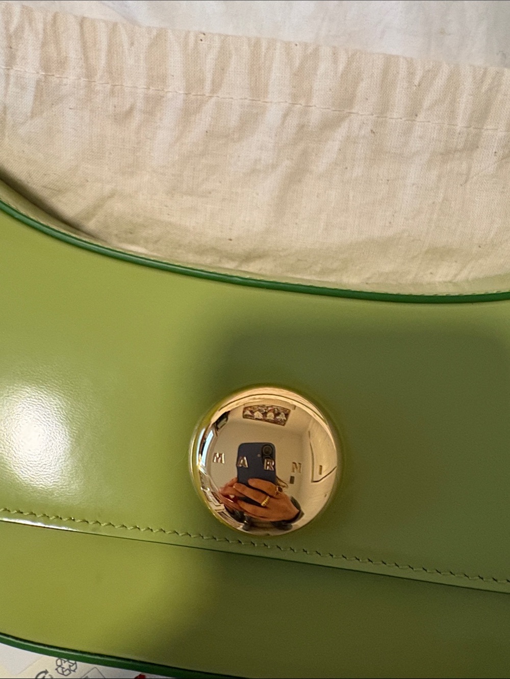 NEW Marni Small Butterfly Hobo bag in the iconic kiwi green with tag. - Picture 6 of 8